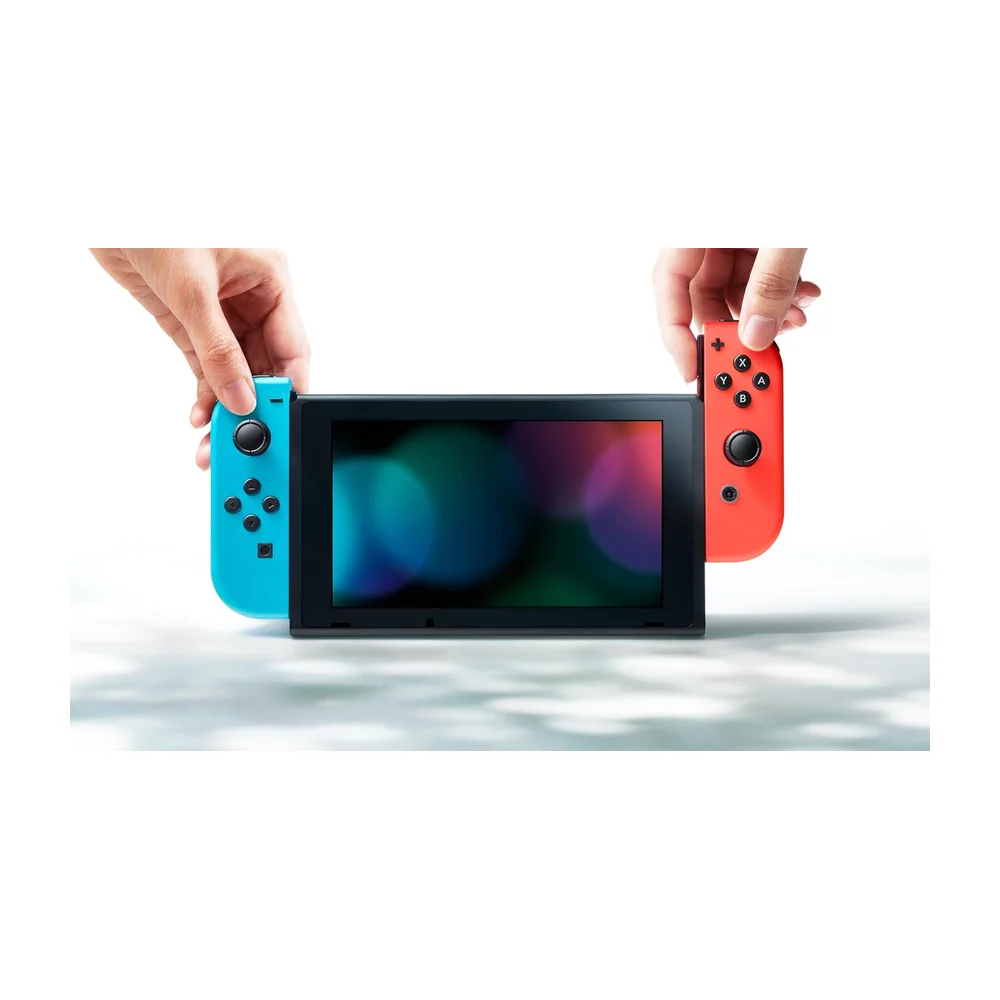 Nintendo Console Switch avec Joy-Con bleu néon et rouge néon