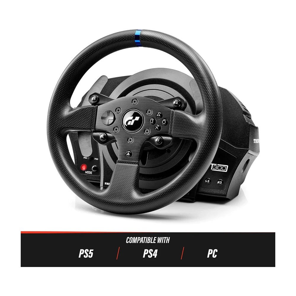 Thrustmaster T300 RS GT - High-Performance Racing Wheel and Pedal Set with Force Feedback for PC, PS4, and PS5, PS5 Pro